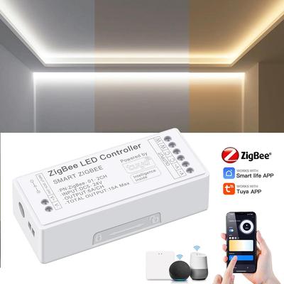 Контроллер Zigbee 3.0 RGB CCT RGBW LED Strip Light Dimmer Голосовое управление Работает с Tuya Gateway Hue Bridge SmartThings Bridge