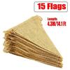 4.3M Length Jute Hessian Flag Garland Triangular Shape Triangular Bunting Garland  Birthday Party