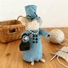 Christmas Felt Mouse Cute Felt Mouse Lady Figurine Needle Felted Mouse Ornament for Festive Holiday Tabletop Mantel Desk Decoration