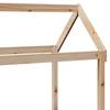 Daybed with Canopy 80 x 200 cm Solid Pine Wood