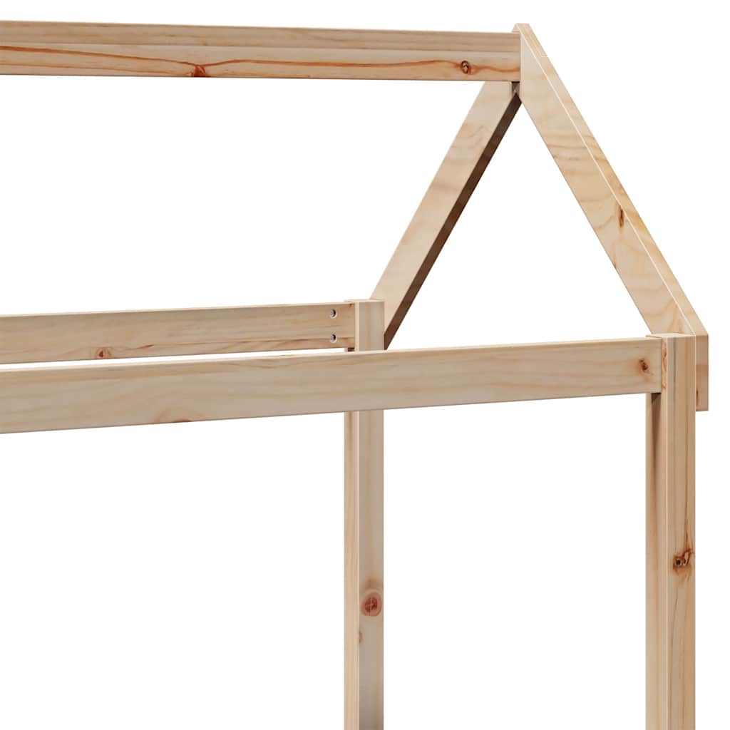 Daybed with Canopy 80 x 200 cm Solid Pine Wood