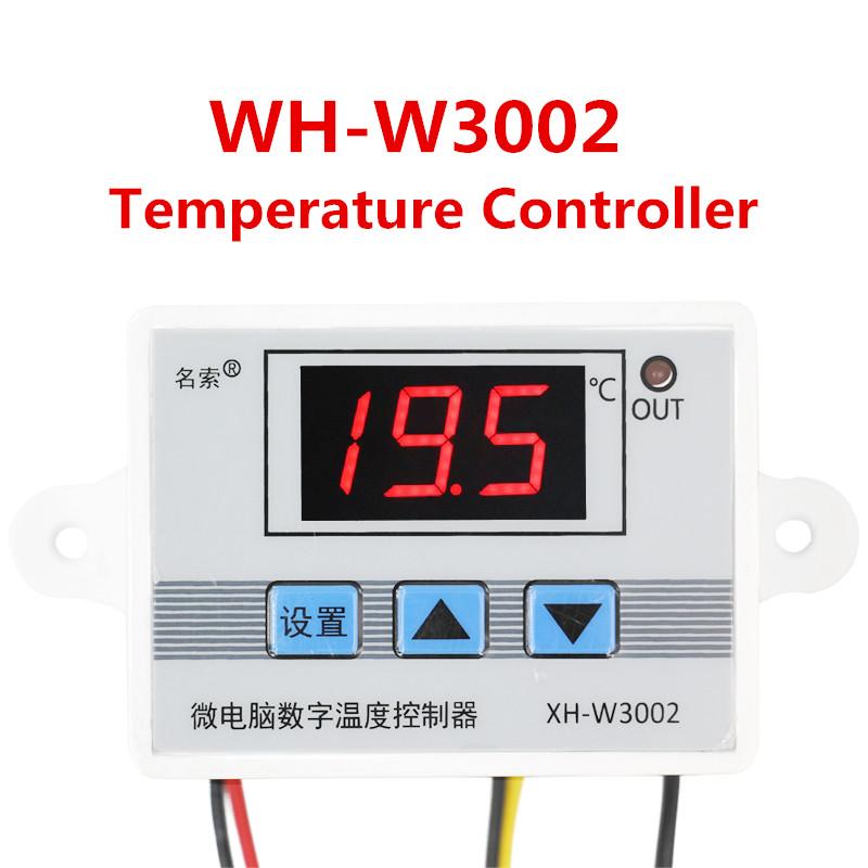 Цифровой термостат с микрокомпьютером XH-W3002, регулятор температуры 220 В, 12 В, 24 В, светодиодный переключатель, терморегулятор, датчик, скидка 30%