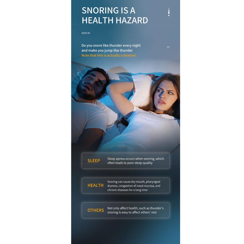 Умное устройство против храпа EMS Импульсное средство от храпа Эффективное решение для борьбы с храпом Средство для снижения уровня шума Стимулятор мышц