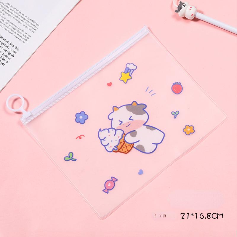 Кавайная сумка-карандаш, мультяшная прозрачная школьная пенал, пенал, школьные принадлежности, канцелярские принадлежности