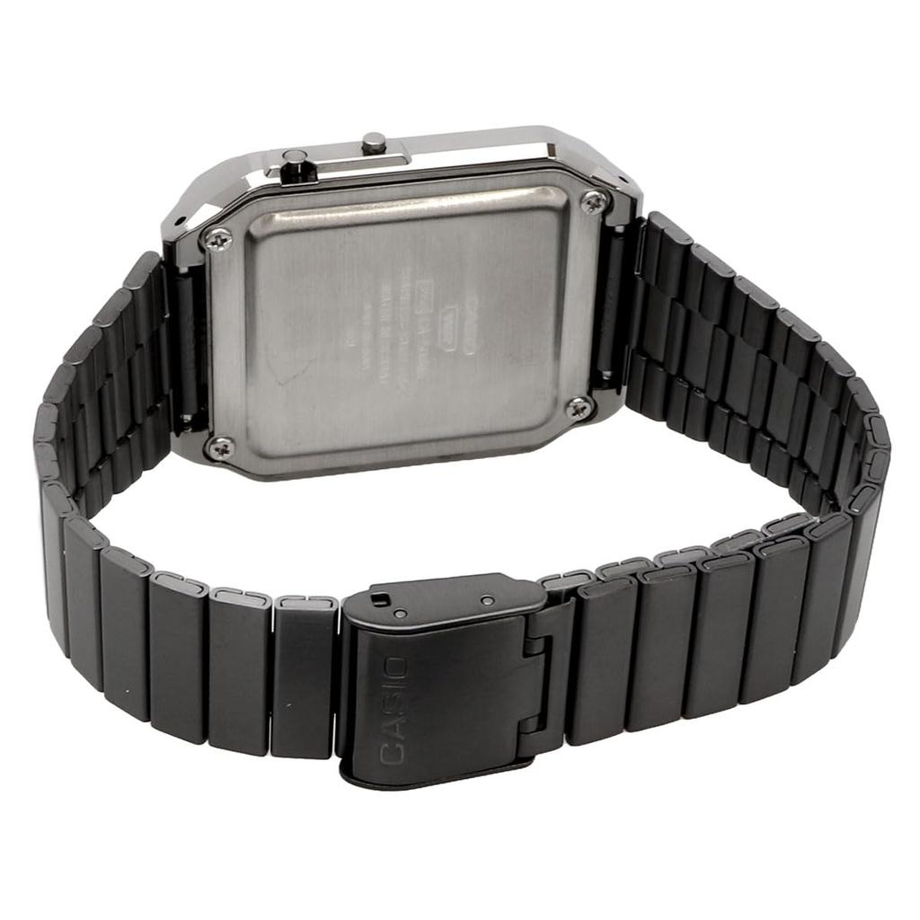Casio Vintage Series Digital Watch with 8 Digit Calculation Function Heritage Colors Unisex Metal Band Gunmetal X Yellow Overseas Model [Casio]