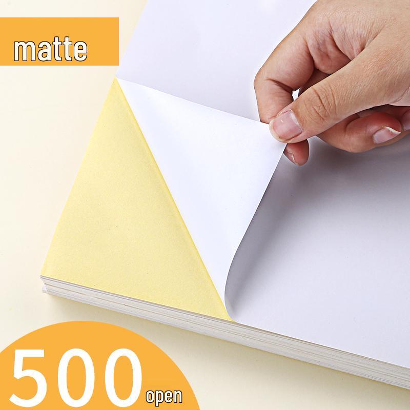 Самоклеящаяся бумага для печати формата А4: 500 листов глянцевых, матовых и крафт-белых самоклеящихся этикеток