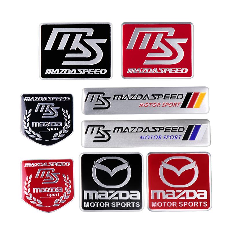 1Pcs 3D Aluminum Car Body Trunk Decoration Sticker Decal Accessories For Mazda 3 5 Axela MS CX5 CX3 CX9 Atenza Demio MX3 MX5 323 FF25