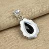 Черная шпинель Великолепный драгоценный камень 925 Твердый стерлинговый серебристый кулон ручной работы