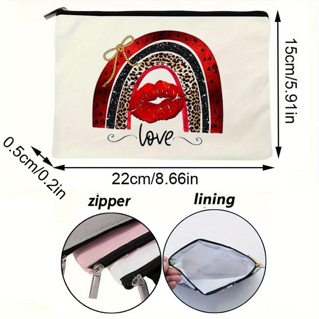 Подарок на День святого Валентина Косметичка Сумки для макияжа Дорожный органайзер на молнии для косметики Сумка для туалетных принадлежностей Подарок на День святого Валентина для нее