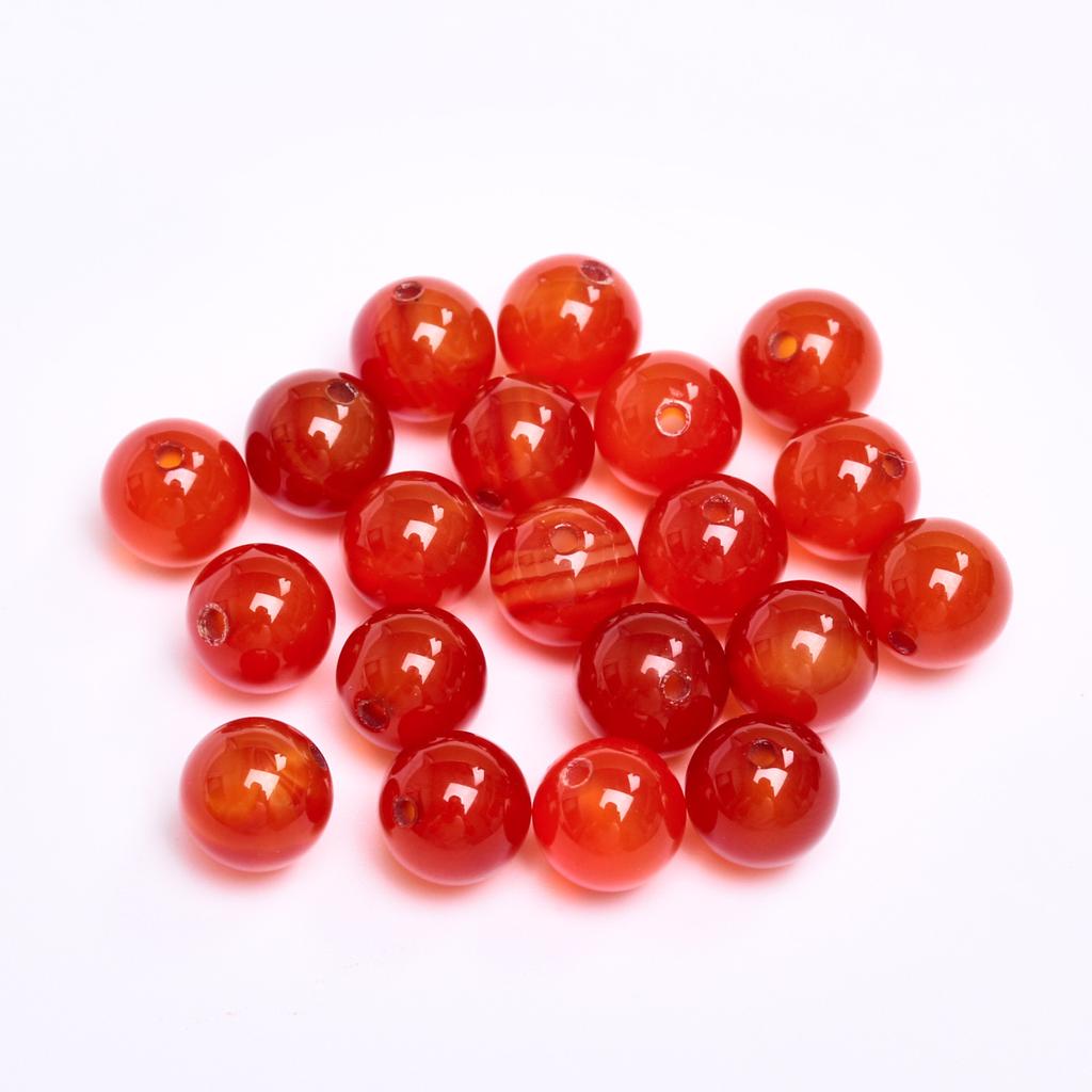 Creative Red Carnelian Agate Natural Stone For Jewelry Making Beads 40/30/20Pcs DIY Round Loose Beads Bracelets 4/6/8mm