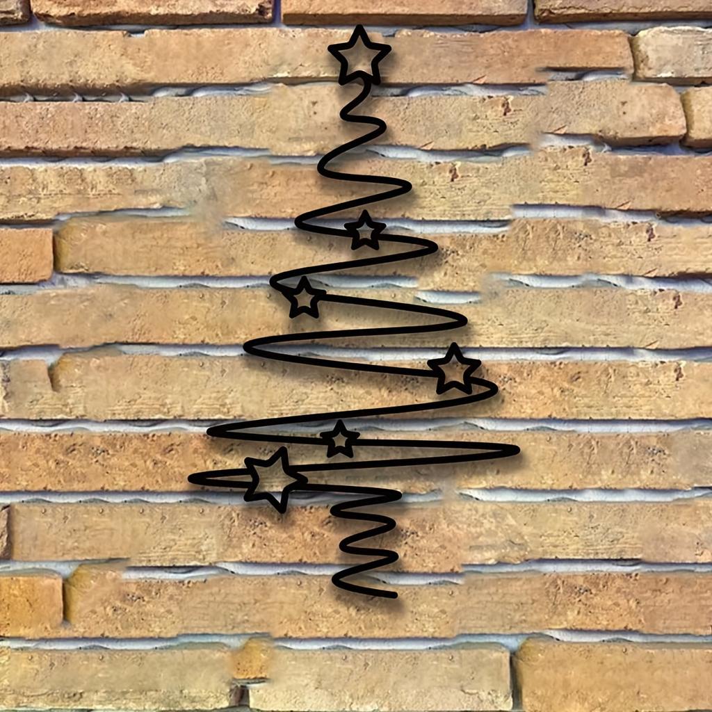 Metal Mural Christmas Tree Hanging Decoration Xmas Decro
