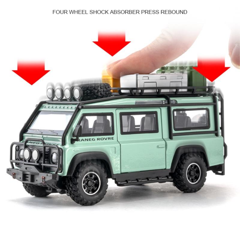 1/32 литой автомобиль для Land Rover Defender Van модель игрушечная машинка со звуком и светом