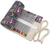 Vintage Canvas Pencil Wrap for Colored Pencil Pen/Pencil Roll Holder Pencil Case 36/48/72 Holes