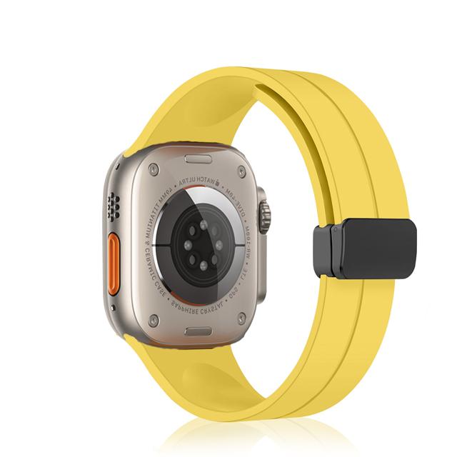 Strap For Apple watch ultra 3 2 band 44mm 45mm 49mm 40mm 41mm 46mm Magnetic Silicone Bracelet correa iWatch Series 8 se 9 10 11