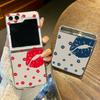 Однотонный чехол для телефона с принтом губ для Samsung Galaxy Z Flip 7 6 5 4 3 Для Samsung Flip7 Flip6 Ударопрочный Жесткий Прозрачный Чехол
