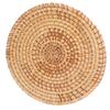 Woven Round Placemat Natural Rattan Braid Hot Insulation Placemat for Large Vessels Hot Dishes Pan Pot16cm   6.3in