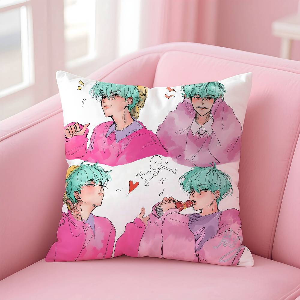 Saja Boys Kpops D-Demon H-Hunters Pillow Case Pattern Printed Pillowcase For Living Room Sofa Cushion Cover & Bedroom Decor