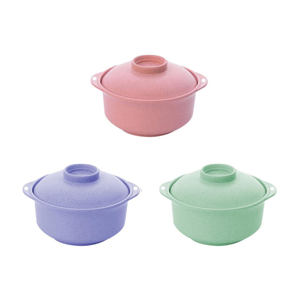 Instant Noodles Bowl with Lid Japanese Style Students Noodle Soup Rice Ramen Bowl Tableware