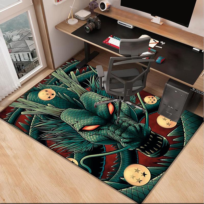 Dragon anime Artwork Office Rug Chair Mat, Game Carpet, Suitable for Front Door, Bedroom, Living Room, Desk, Holiday Gift