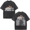 Vintage Washed Rapper Vybz Kartel Tour  New Album Tshirt Men Hip Hop Oversized Tshirts Fashion High Quality Cotton T Shirt