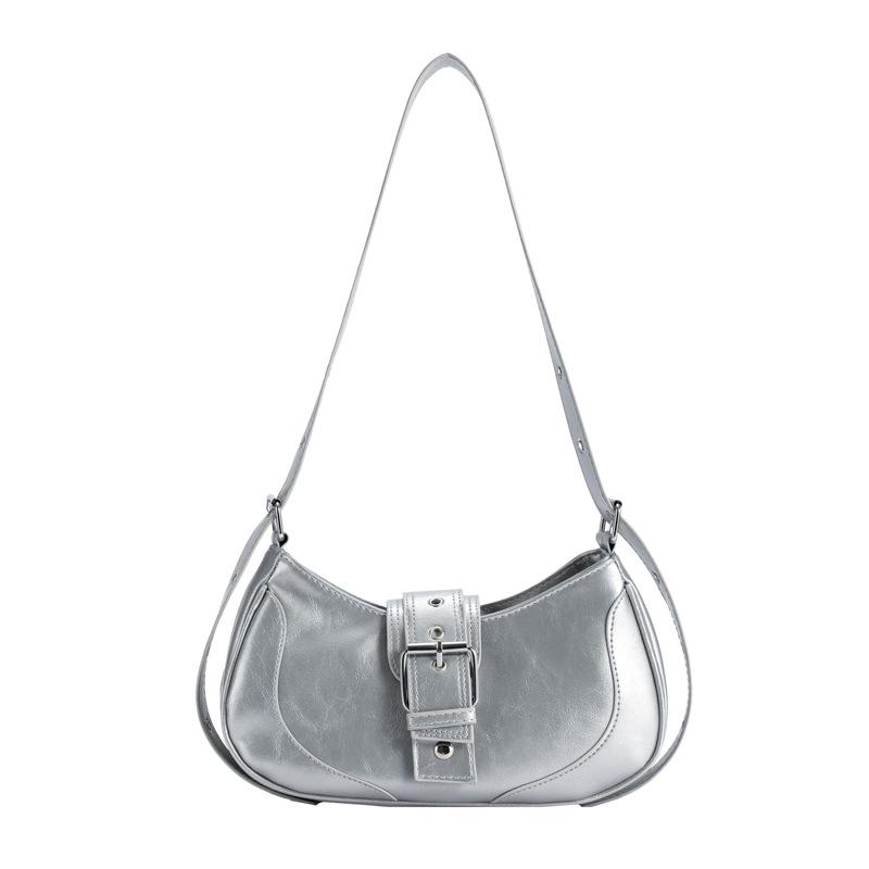 Французская сумка под мышкой женская повседневная женская сумка 2025 лето новая простая темпераментная однотонная багет на одно плечо через плечо