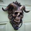 Door Ring Decorative Resin Ornaments Punk Satanic Skull Goat Head Wall Decoration Wall Hanging Resin Crafts