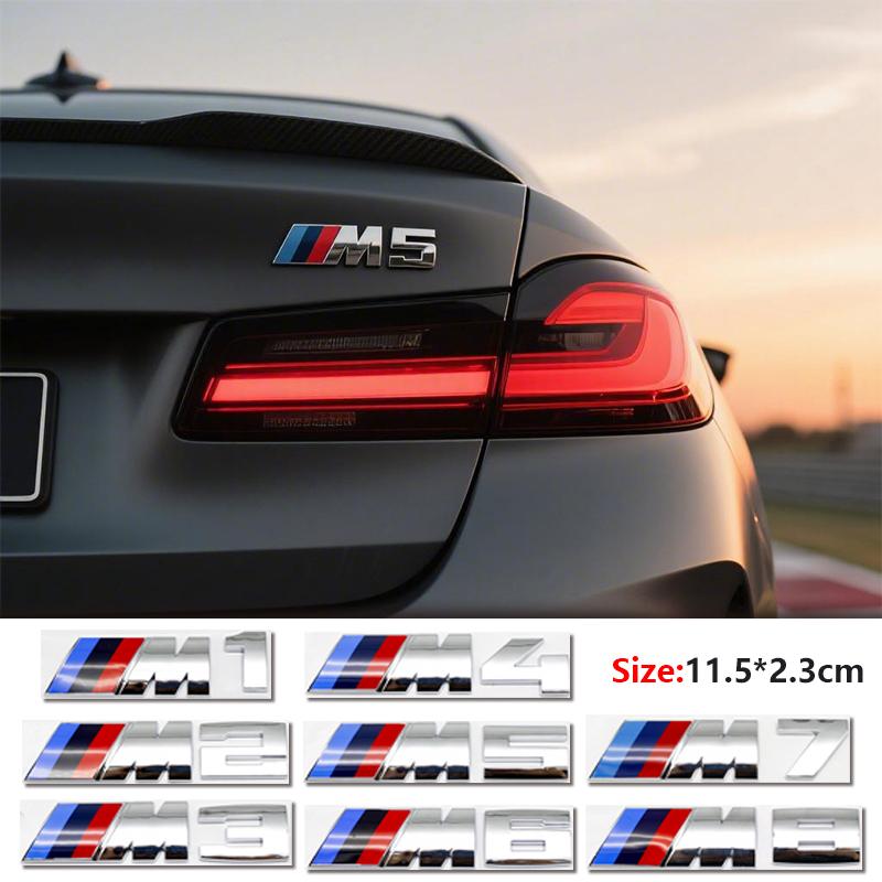 ZJYS3 3D ABS Car Rear Trunk Badge Decal Sticker for BMW M Emblem M1 M2 M3 M4 M5 M6 M7 M8 E46 E36 E34 F10 E90 F30 E60 E53 E30 E92 E87