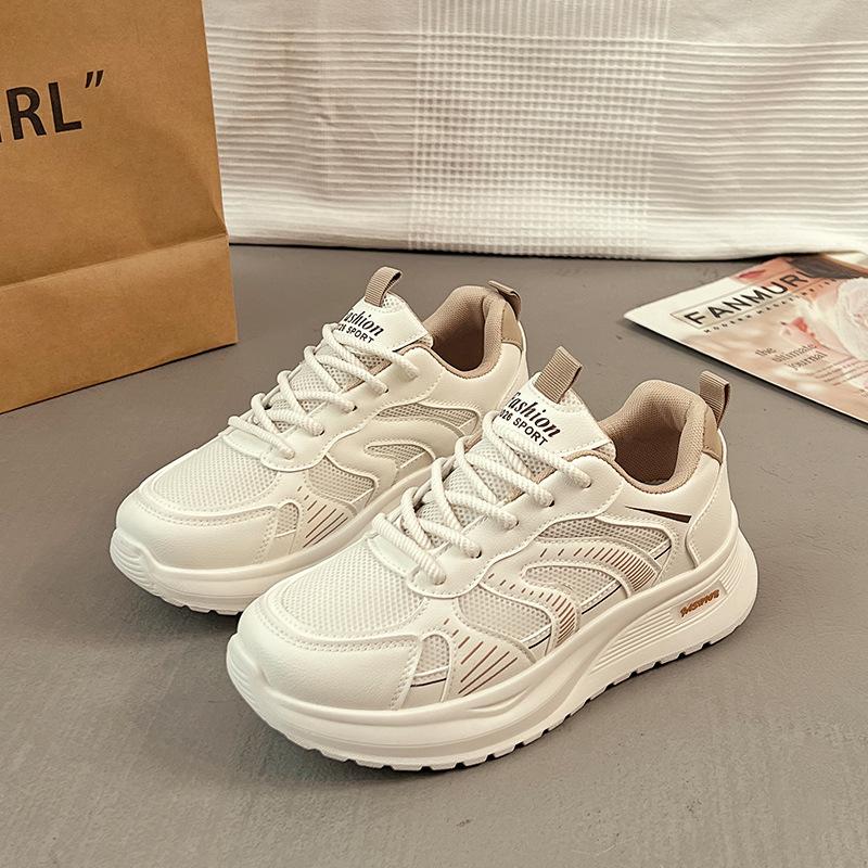 Mesh Dad Shoes Women's Spring and Summer 2025 New Lightweight Breathable Soft-soled Casual Little White Tide Shoes Q187
