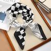 New simulated silk scarf square scarf women's fashion versatile high sense 71 square scarf spring and autumn decorative scarf scarf
