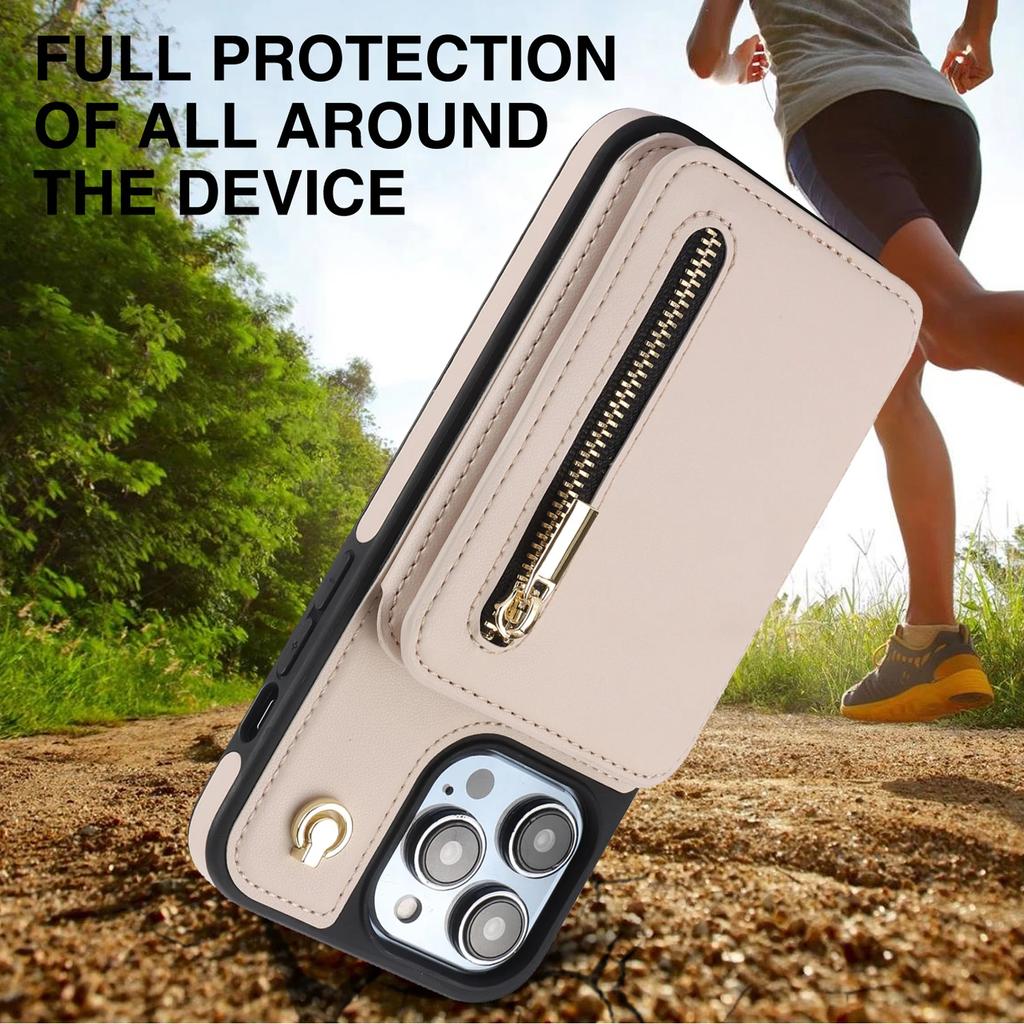 Zipper Cards Bag Crossbody Leather RFID Wallet Case For iPhone 17 Pro Max 15 16 14 Plus 13 12 11 XS SE 2022 Pocket Purse Cover