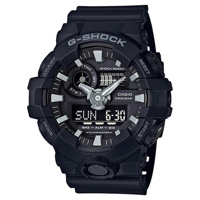 Casio G-Shock GA-700-1B Men's Watch Black/Black/Silver