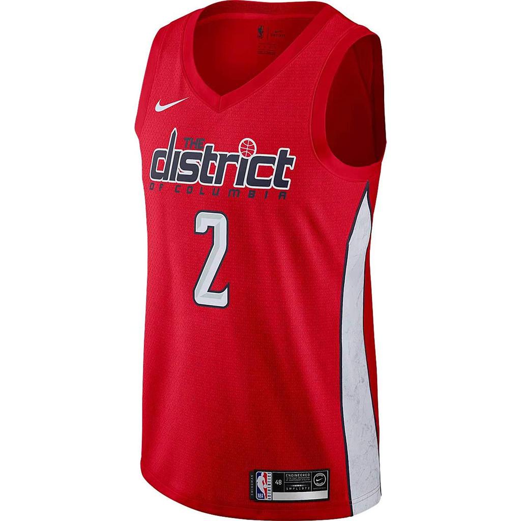 Nike Washington Wizards John Wall #2 Jersey Men Tops Red BQ1179-657