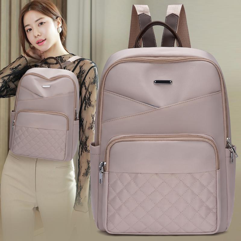Solid Color Backpack Women Travel Large Capacity Backpack