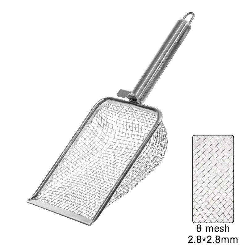 Сетка из нержавеющей стали для кошачьего туалета, прочный очиститель для туалета, угловая лопата, инструмент для уборки домашних животных, принадлежности для кошек