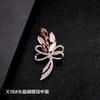 Brooch High-End Niche Silk Scarf Buckle Alloy Diamond Coat Pearl Corsage Pin Accessories