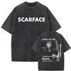 Washed Vintage Al Pacino As Movie Scarface Tony Montana The World Is Yours T Shirt Men Women Gothic Casual Rock Oversized Tshirt