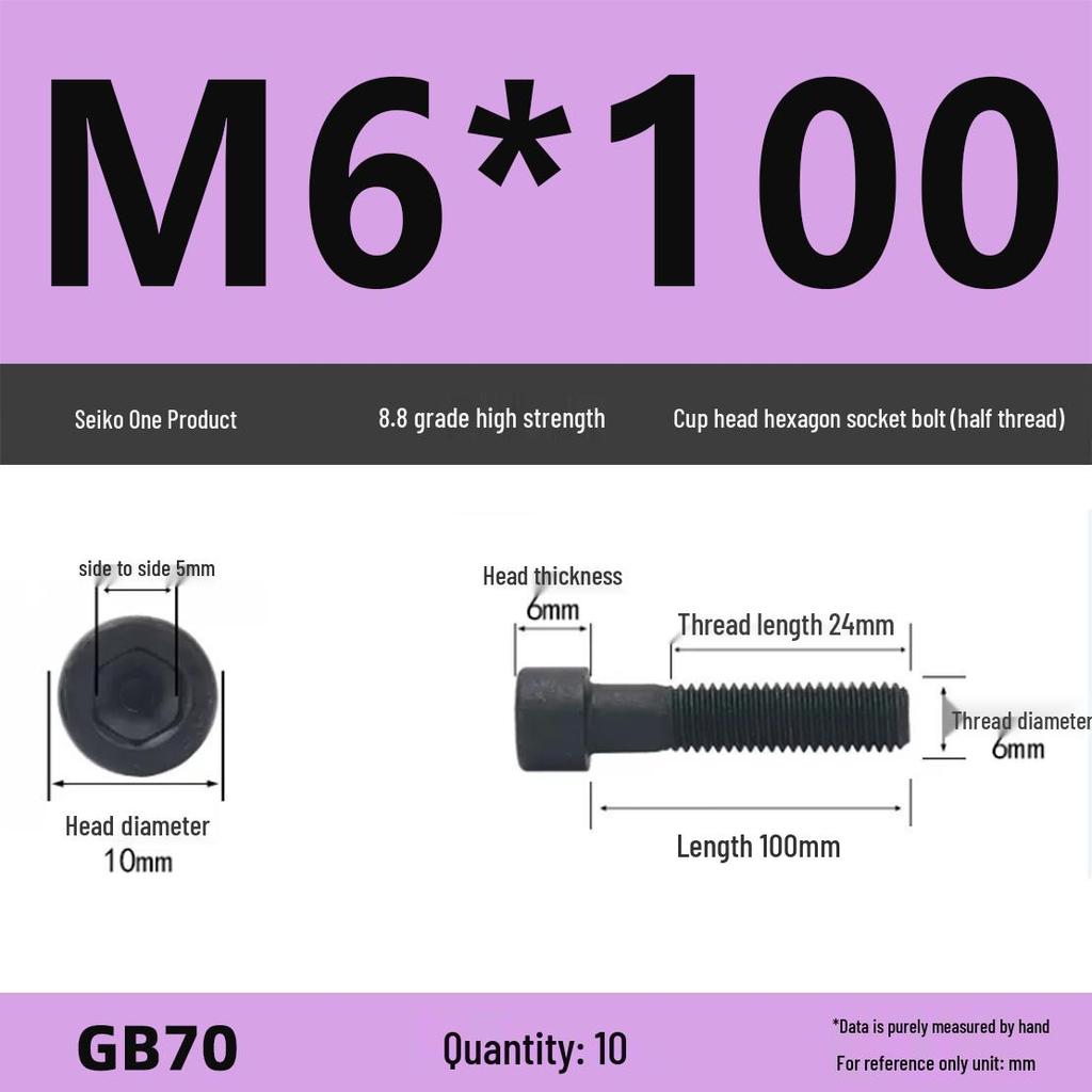 8.8 High-Strength Socket Head Cap Screw Bolt (M4-M16)