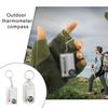 Outdoor Mountaineering Buckle Compass Pointer Camping Tools Small Keychain Thermometer Compass Pocket Sized Compass