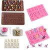 Silicone Alphabet and Number Mold Set for Cake Decorating Chocolate Fondant Candy Letters Numbers Symbols DIY Baking Tools