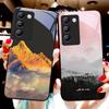 Темный лес Белый Для Y72 33S 11 03 36 96 Lite 35 16 Iqoo 12 V40 SE 5G 29 40 21 30 X80 Pro Vivo Чехол для телефона из закаленного стекла Черный