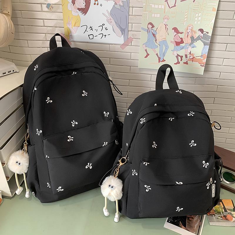 Schoolbag high-value schoolbag female college students simple and cute backpack female large-capacity schoolbag lightweight junior high school