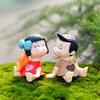 Lovers Couple Figurines Miniatures Fairy Garden Gnome Moss Terrariums Resin Crafts Decoration