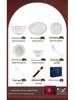 Mode Lanka 56-Piece Ceramic Wedding Dinnerware Set for 10