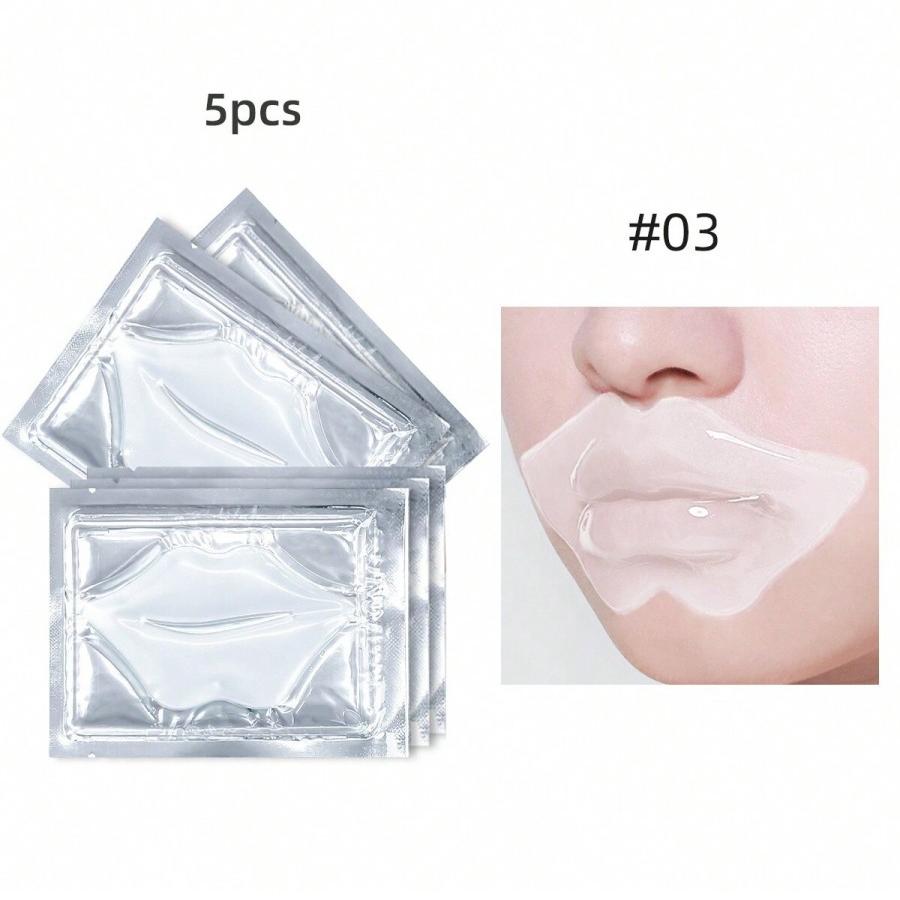 Набор из 5 масок для губ: Увлажняющая, Восстанавливающая, Разглаживающая мелкие морщинки и несовершенства, Гель-маска для уменьшения выраженности контура губ, Средство для ухода за кожей