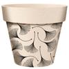 [A2045] - Black Beige 'Ginkgo Biloba' Bamboo Planter - 25. 5x24cm