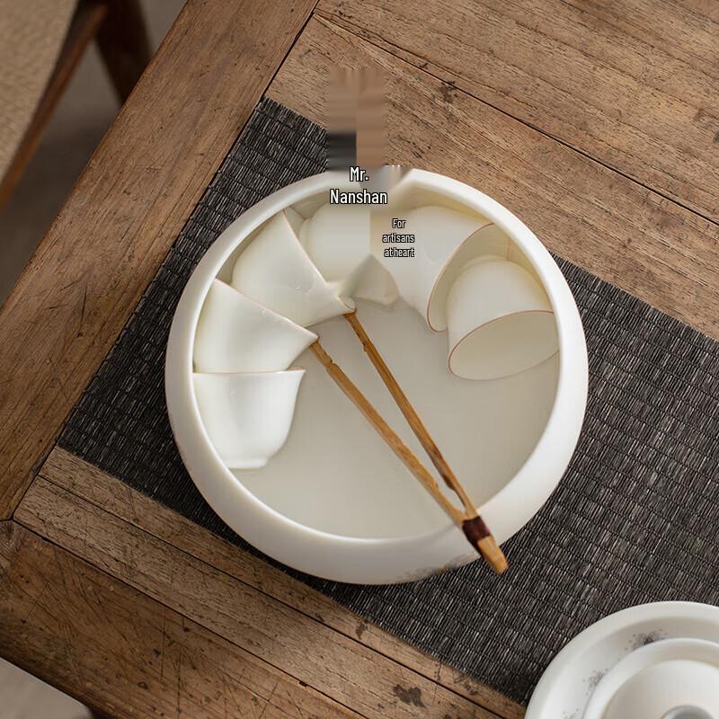 Наньшань г-н. Керамическая чаша для омывания чая (Морской и Скальный Узор)