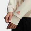 Adidas Свитшот женский спортивный повседневный пуловер с большим логотипом, с круглым вырезом, цвет молочный HM9381