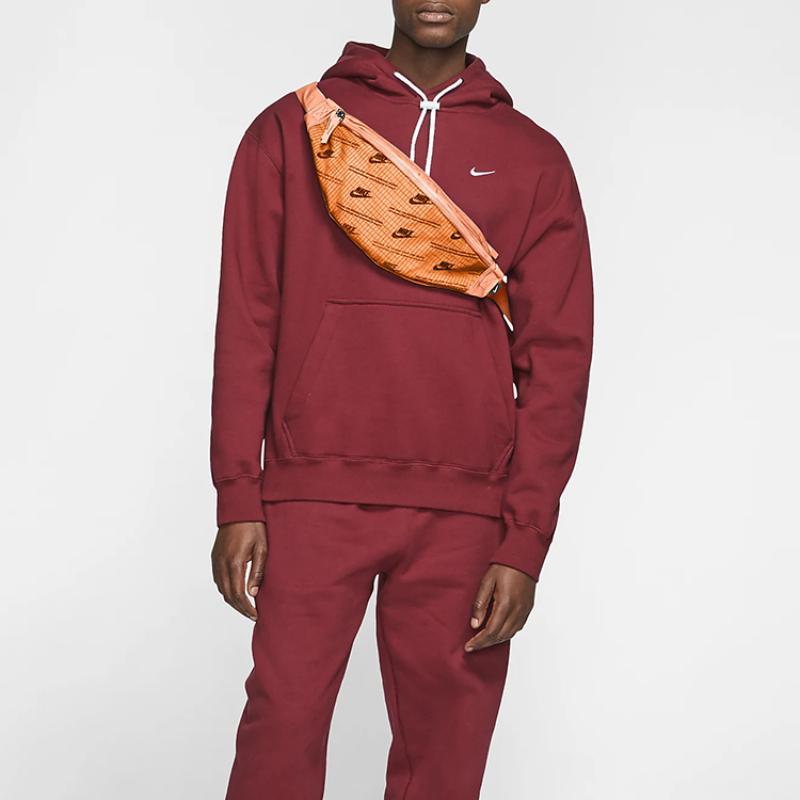 Nike Nylon Fabric Fanny Pack Regular Unisex Orange Casual CK7446-884