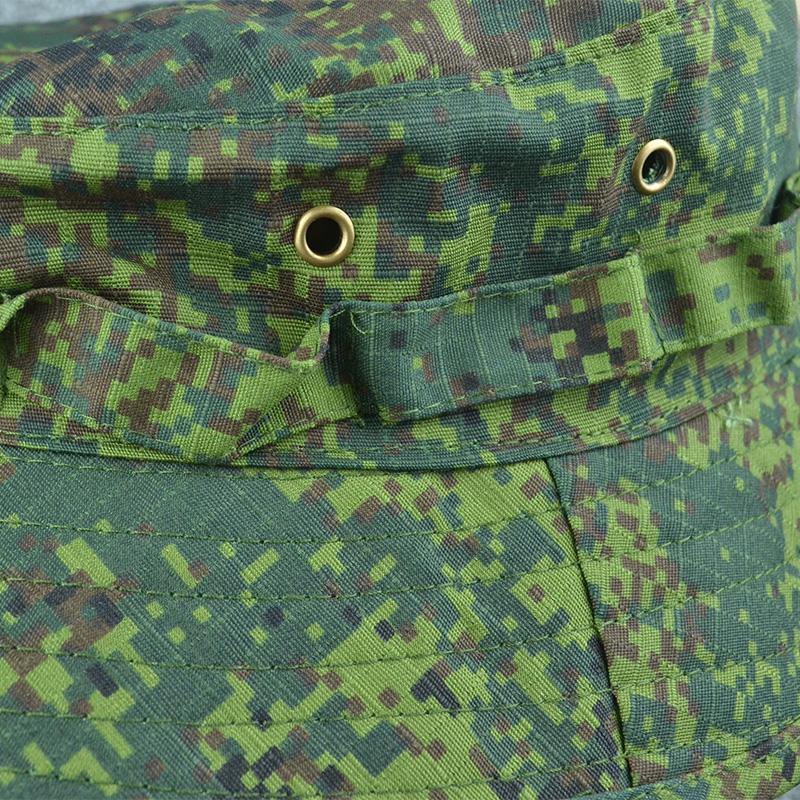 Summer Military Tactical Boonie Hats Hunting Sun Outdoor Camouflage Cap Adjustable Sniper Ghillie Bucket Hats