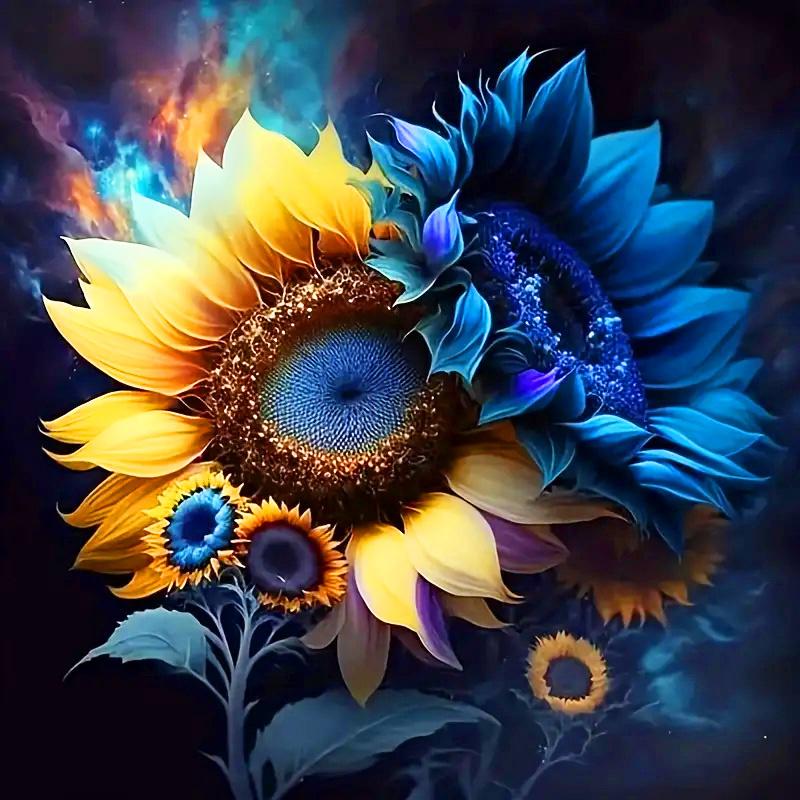 Diy 5d Diamond Mosaic Sunflower Full Round Drill Painting Animal Butterfly New Collection Home Decor Rhinestone